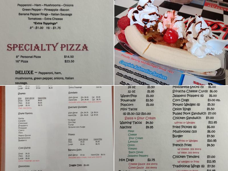 Cool Dip Ice Cream Menu