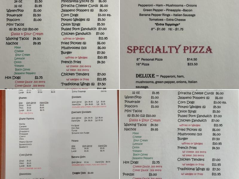 Cool Dip Ice Cream Menu