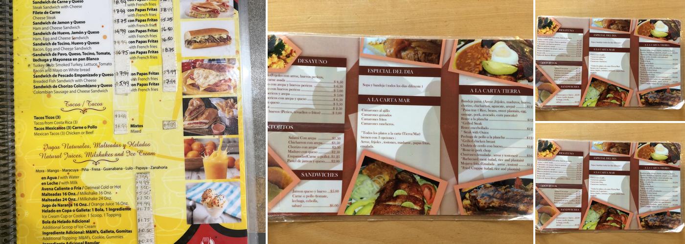 La Reina Bakery Menu