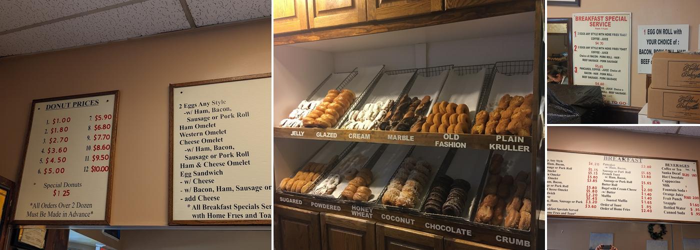 Plainfield Donut Shop and Luncheonette Menu