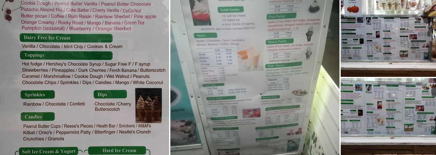 Dairy Deluxe Menu
