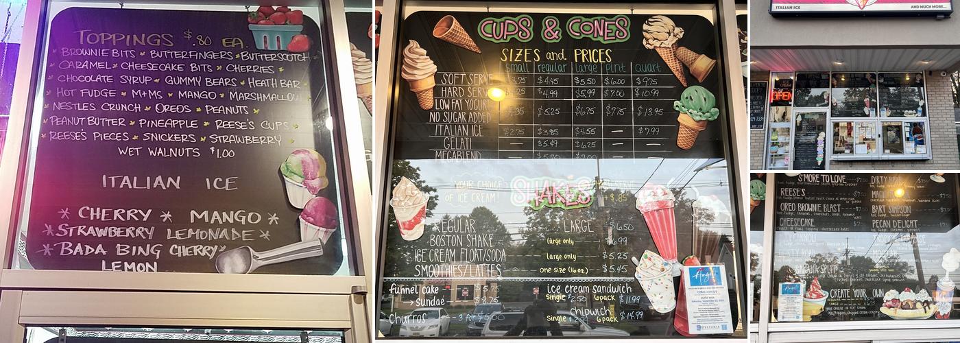 Petrucci's Inside Scoop Menu