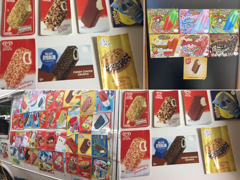 Bridgeville Ice Cream truck Menu