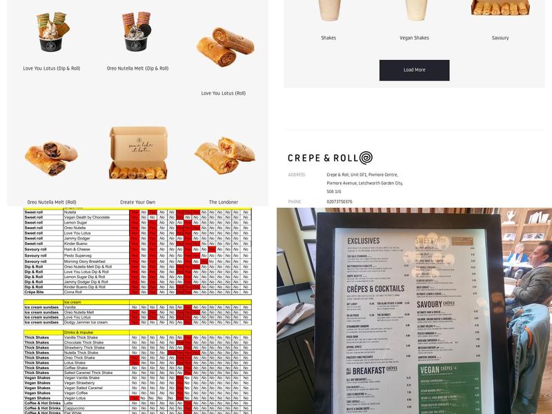 Crêpe & Roll at the Hippodrome Menu