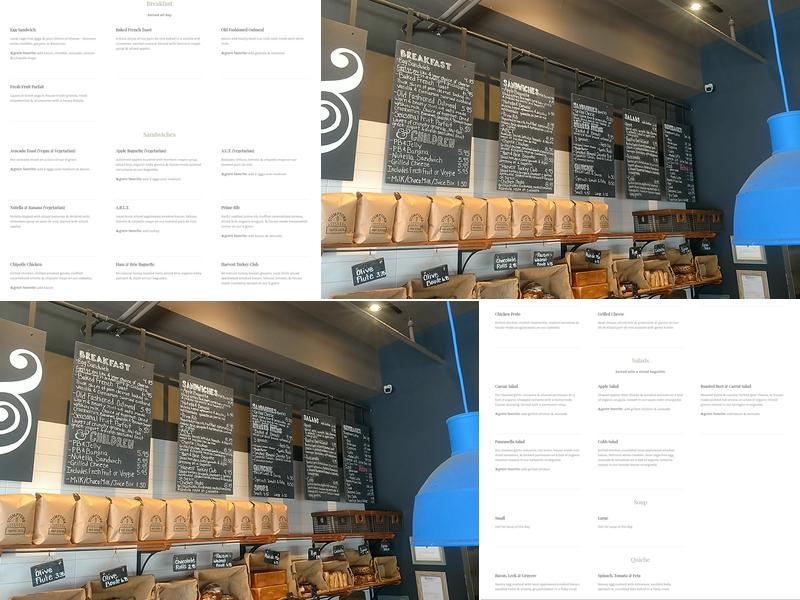 &grain Menu