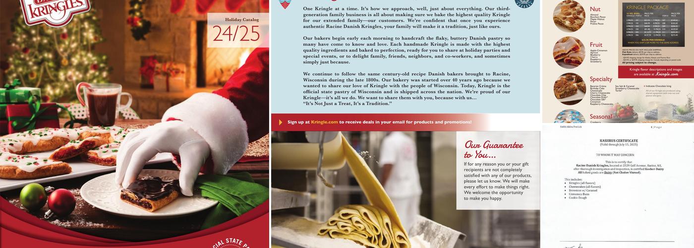 Racine Danish Kringles Menu