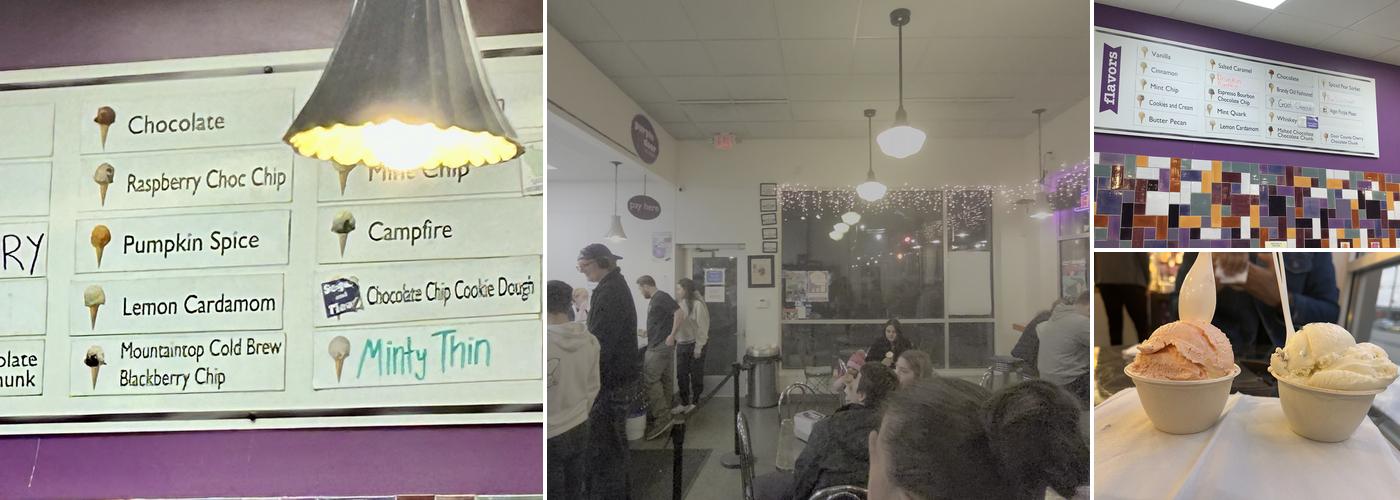 Purple Door Ice Cream Menu