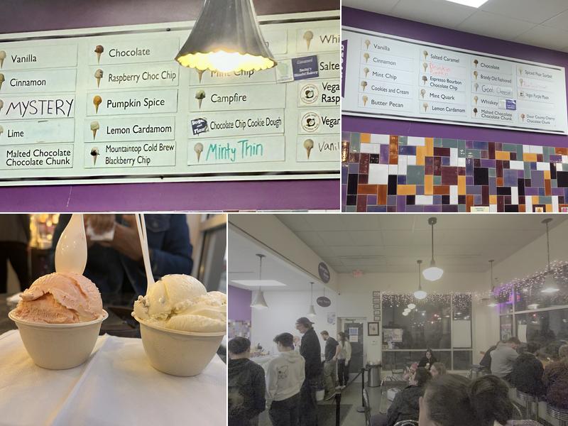 Purple Door Ice Cream Menu