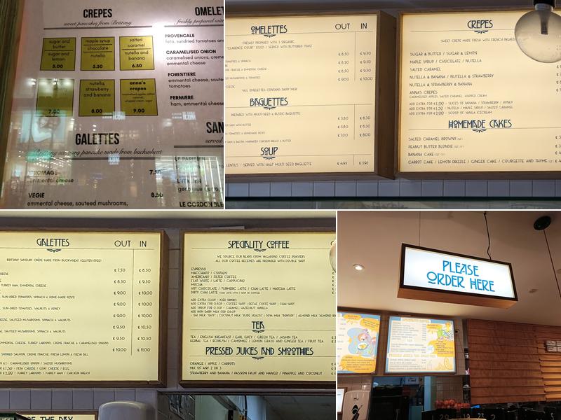 Crêpes, Coffee & Chai Menu