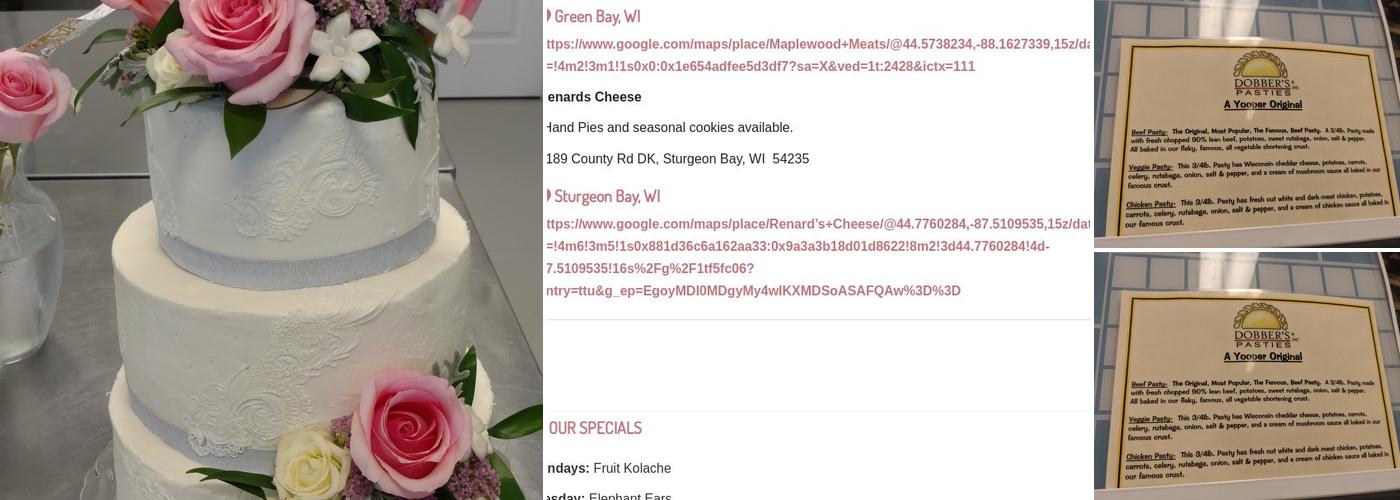 Olde World Pastries Plus Menu