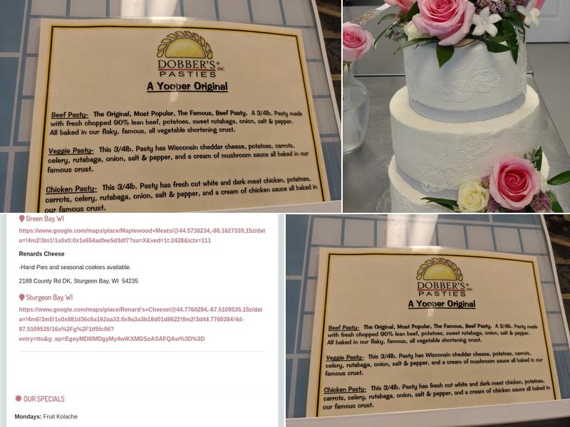 Olde World Pastries Plus Menu