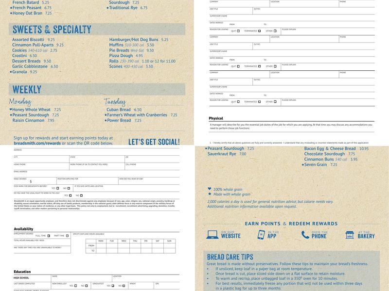 Breadsmith of Howard Menu