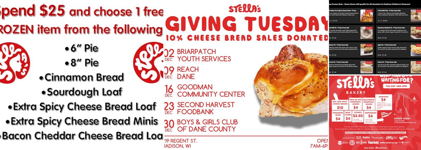 Stella's Bakery Menu