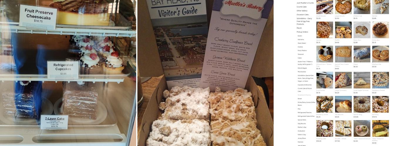 Mueller's Bakery Menu