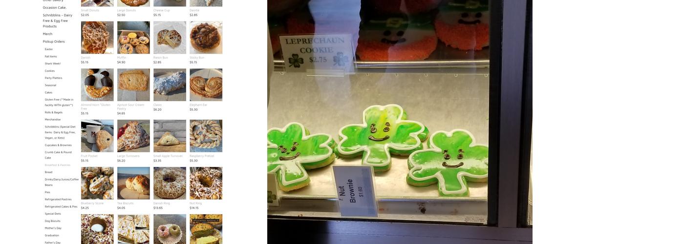 Mueller's Bakery Menu