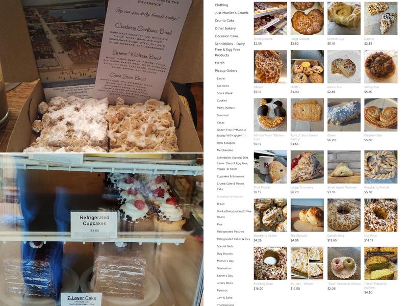 Mueller's Bakery Menu