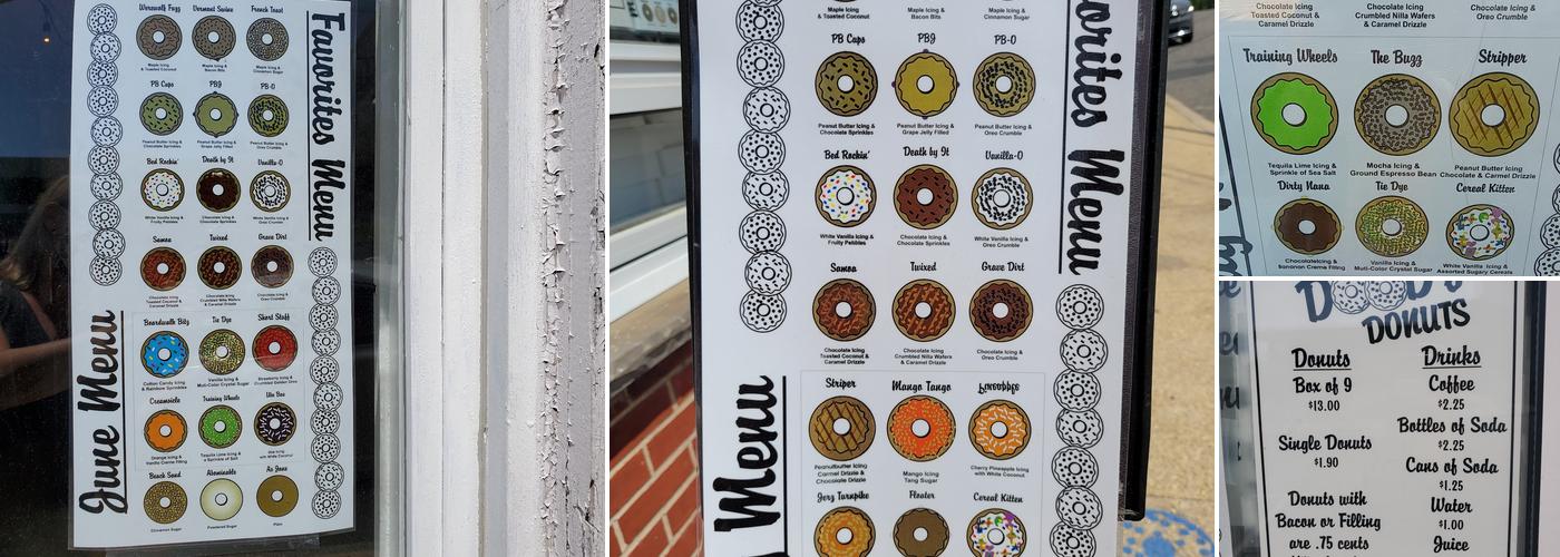 Uncle Dood’s Donuts Menu