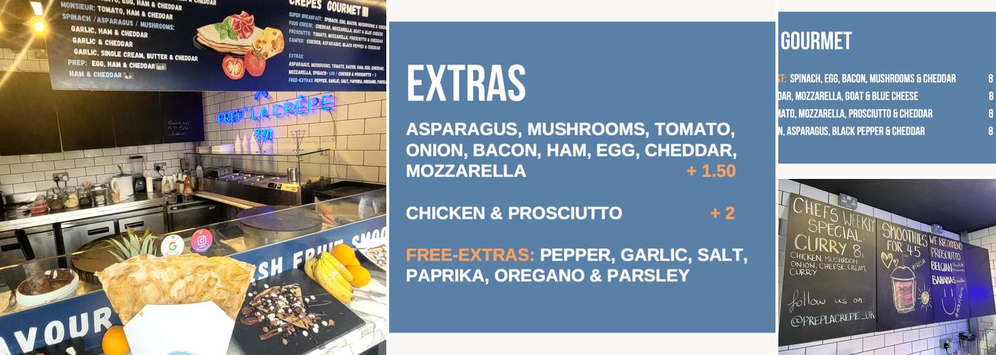 Prep' La Crêpe Menu