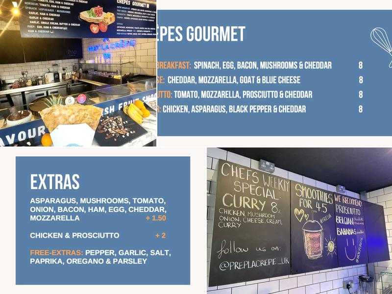 Prep' La Crêpe Menu