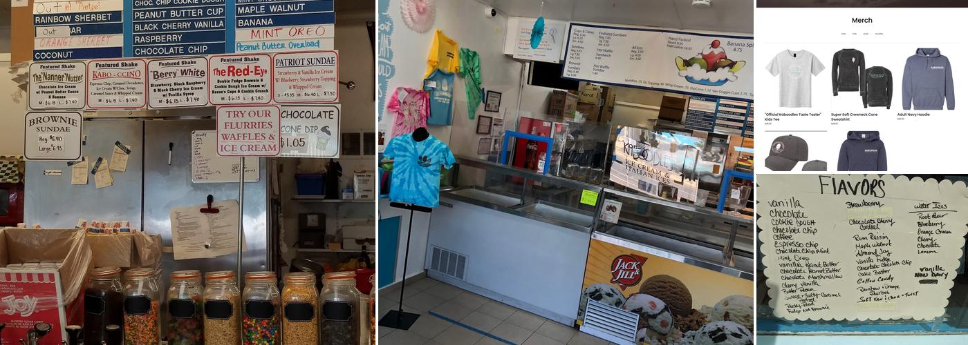 Kaboodles Ice Cream Menu