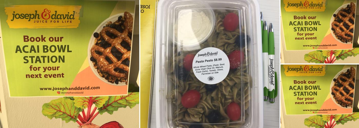 Joseph and David Juice For Life Menu