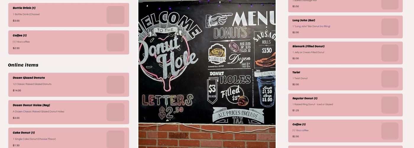 The Donut Hole Menu