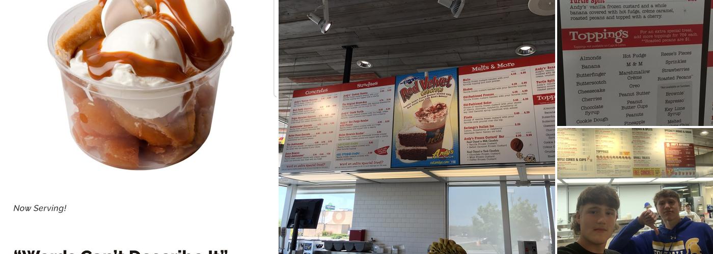 Andy's Frozen Custard Menu