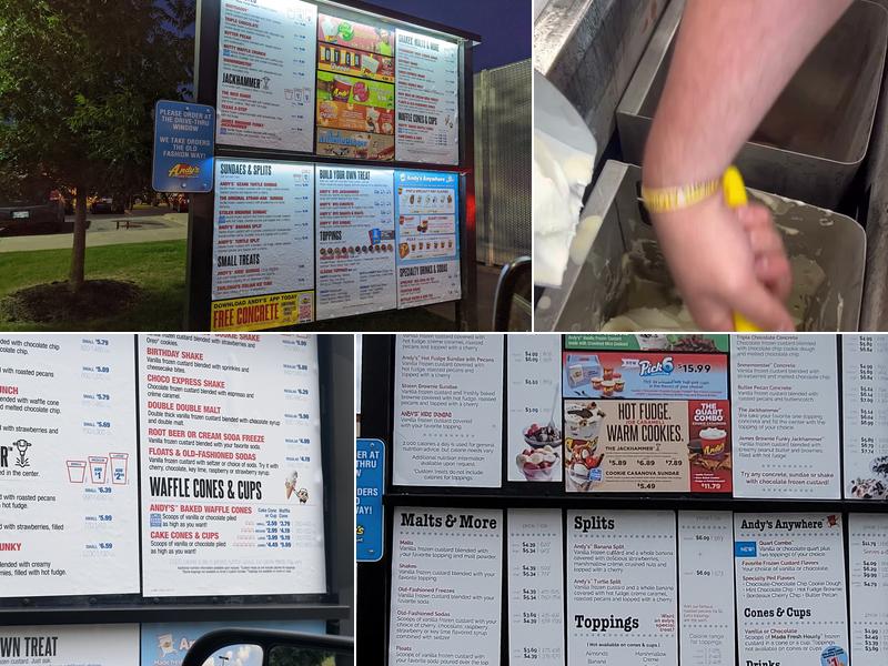Andy's Frozen Custard Menu