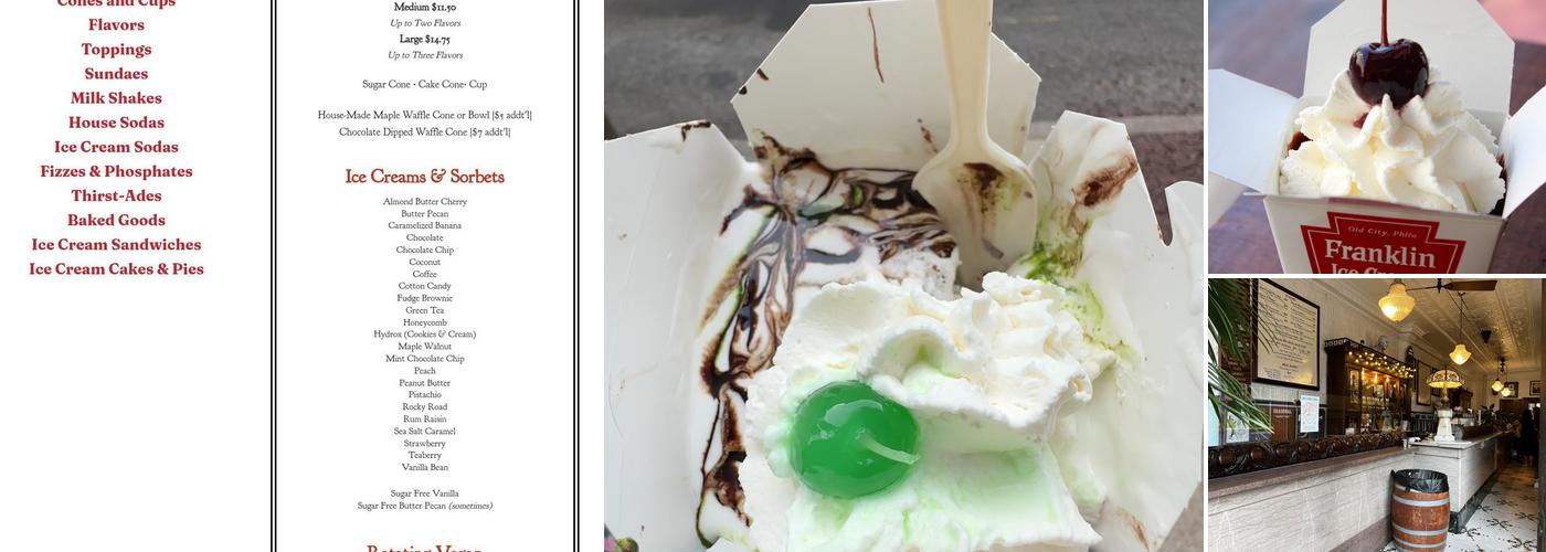 The Franklin Fountain Menu