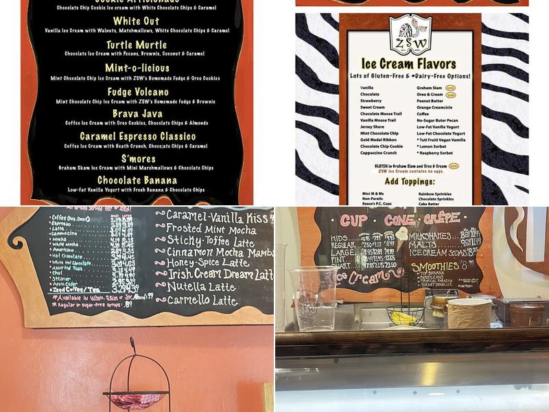 Zebra Striped Whale Menu