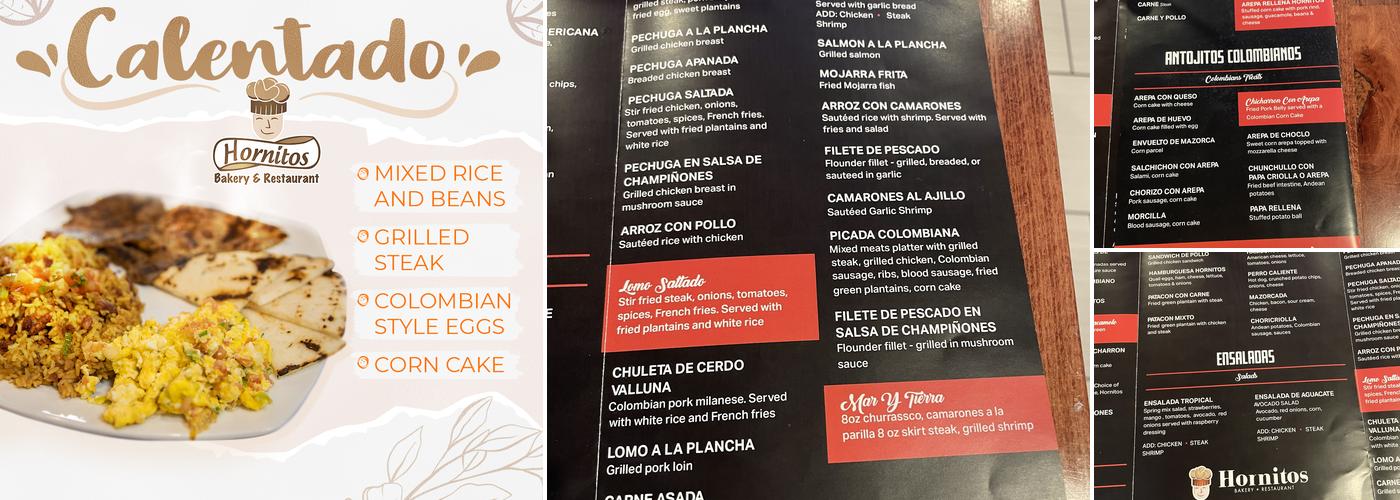 Hornitos Restaurant and Bakery Menu