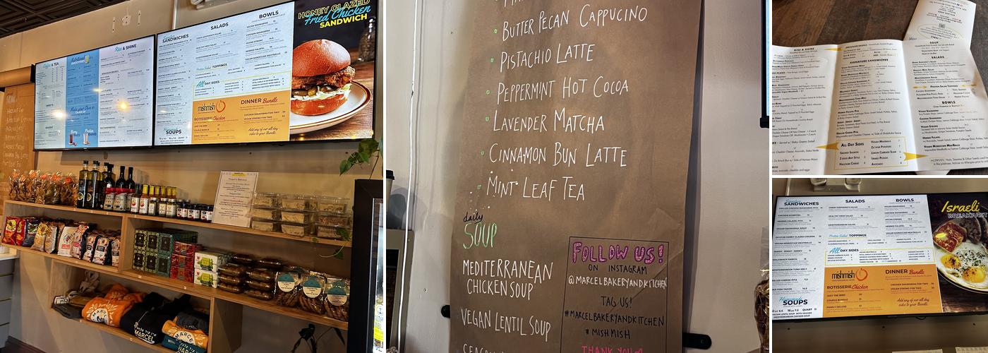 Marcel Bakery and Kitchen Menu