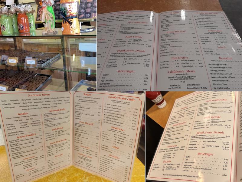 Holsten's Ice Cream, Chocolate & Restaurant Menu