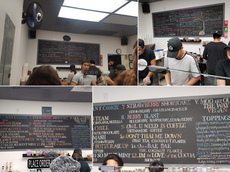 Absolute Zero Ice Cream Menu