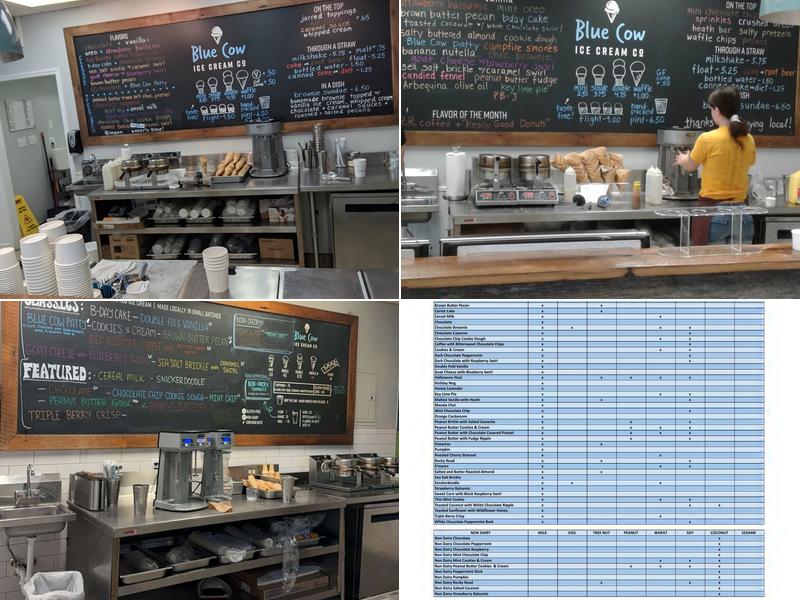 Blue Cow Ice Cream Co. Menu