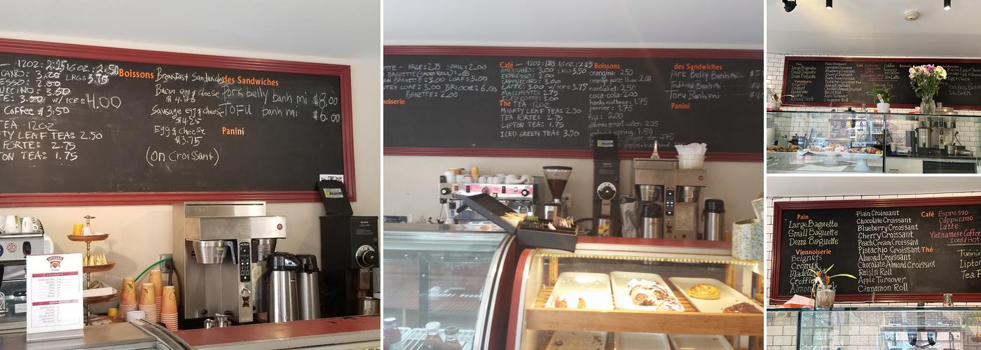 Artisan Boulanger Patissier Menu