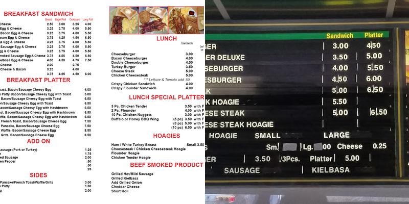Fresh Donuts Menu