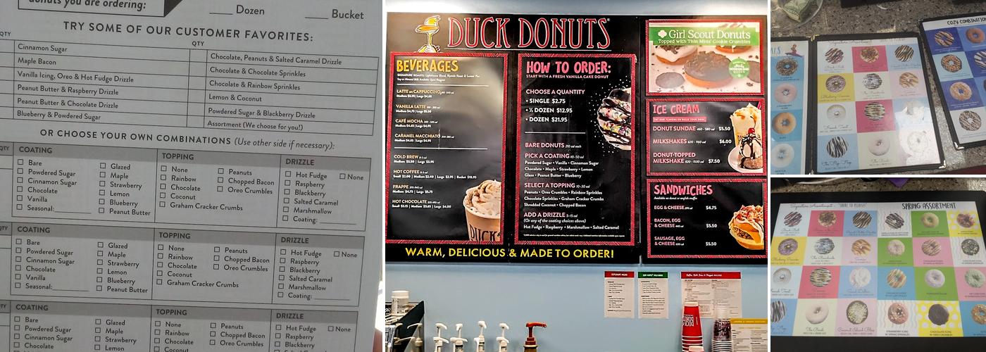Duck Donuts Menu