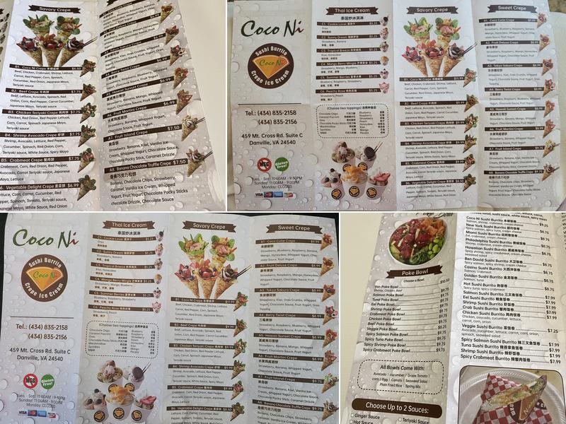 Coco Ni Menu