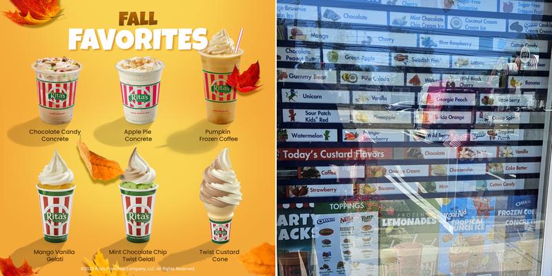 Rita's Italian Ice & Frozen Custard Menu