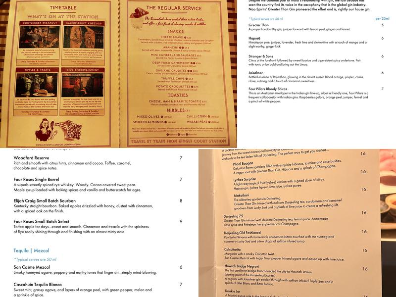 Darjeeling Express Menu