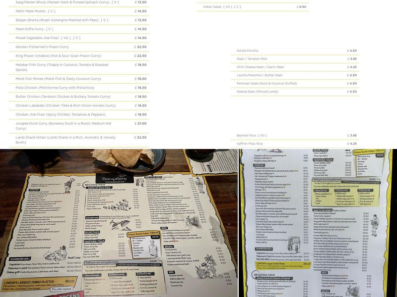 Bangalore Express City Menu