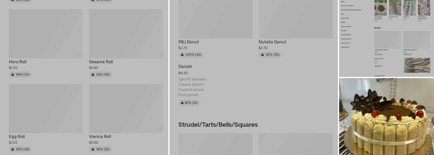 Cuccio's Bakery Menu