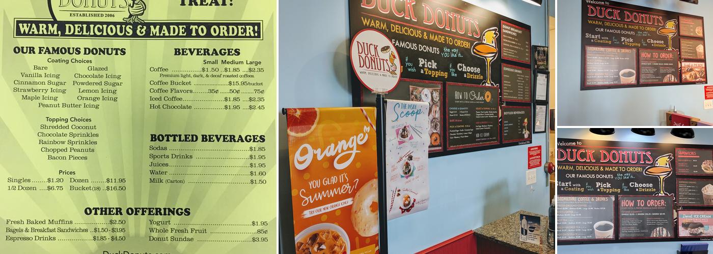 Duck Donuts Menu