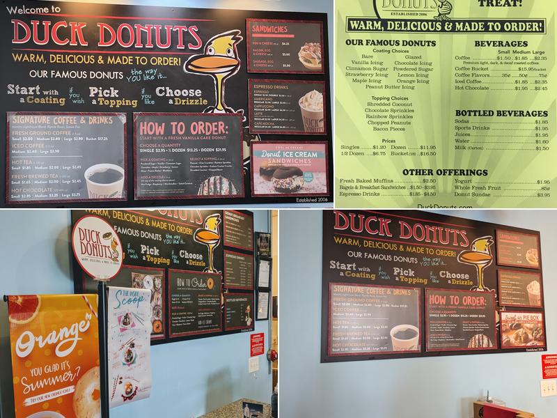 Duck Donuts Menu