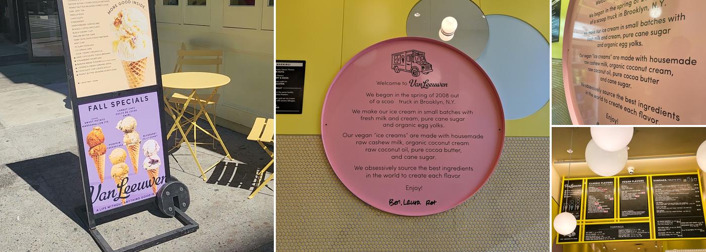 Van Leeuwen Ice Cream Menu