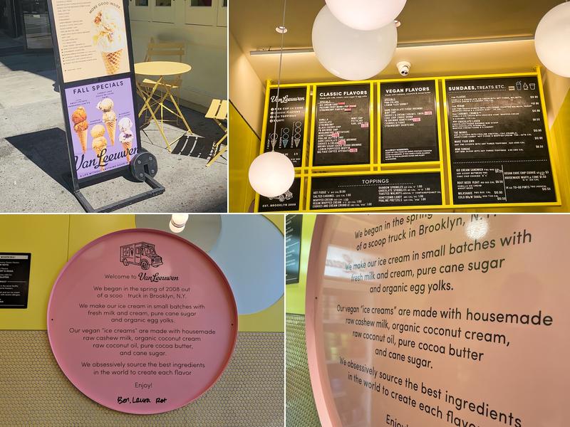 Van Leeuwen Ice Cream Menu