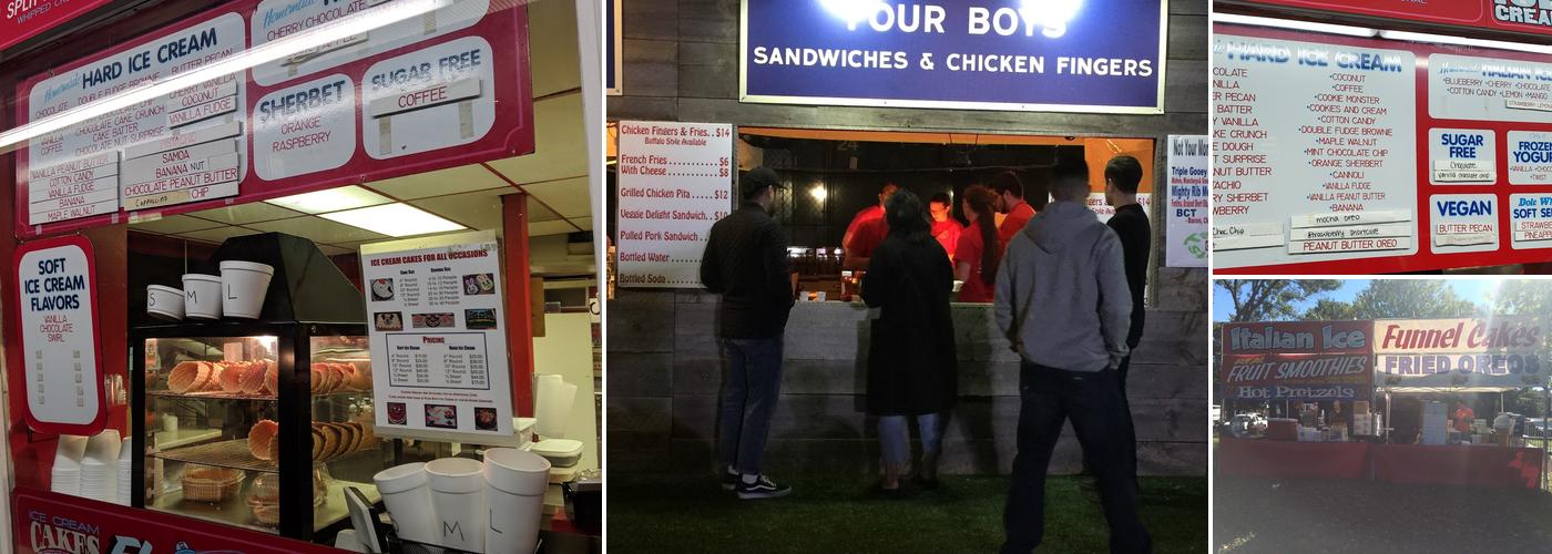 Four Boys Ice Cream Shop Menu