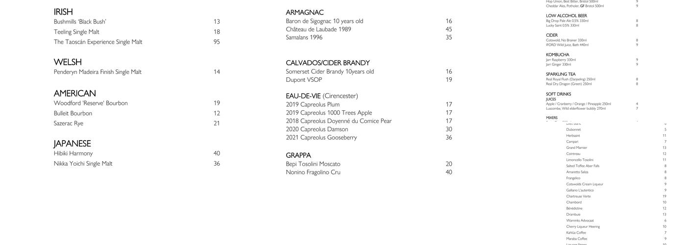 The Dining Room at Whatley Manor Menu