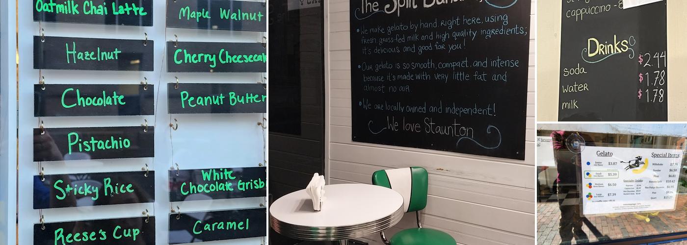 The Split Banana, Co. Menu